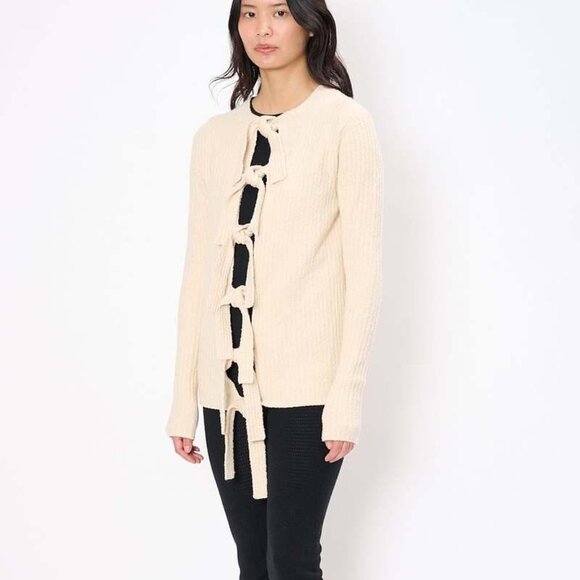 Lauren Manoogian Cotton Crewneck Cardigan *NWT*, Size Large - Picture 3 of 11